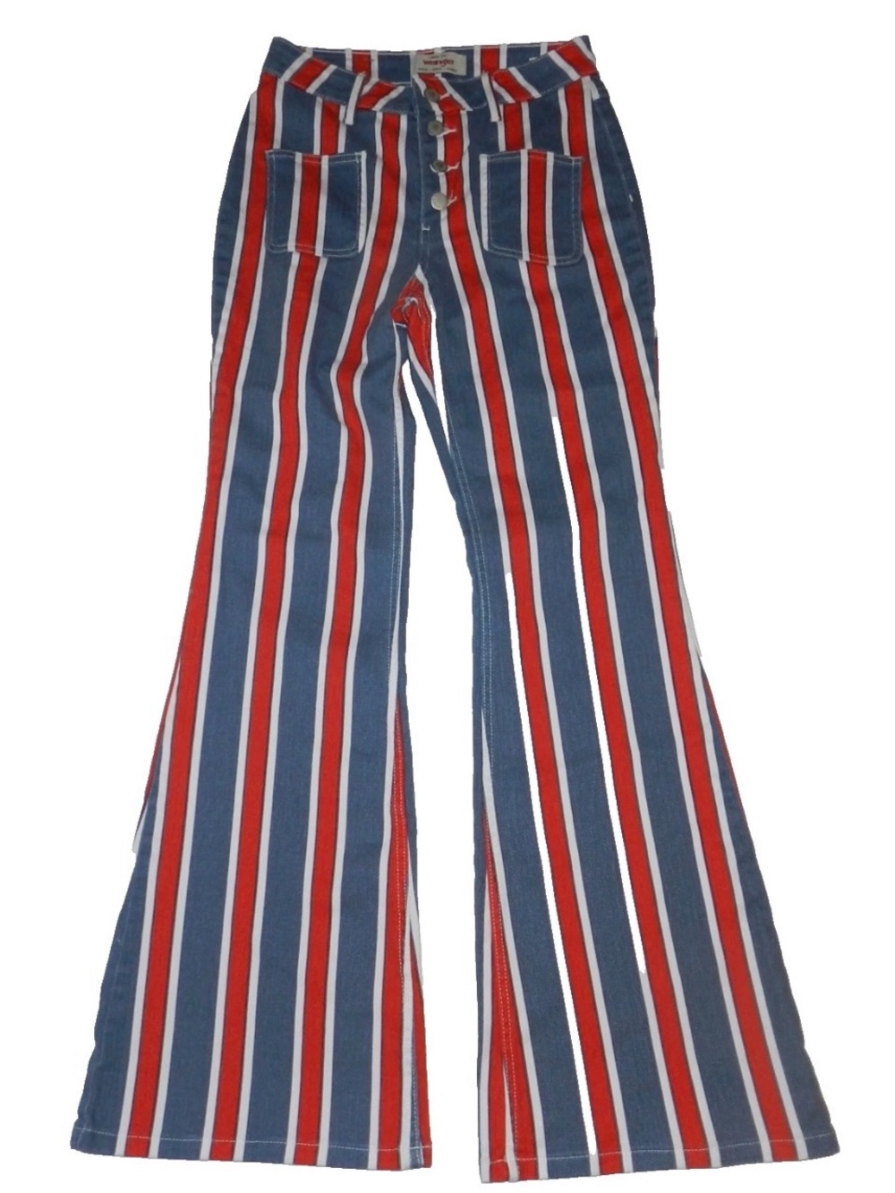 Wrangler Red, Navy & White Striped Jeans - Picture 3 of 10